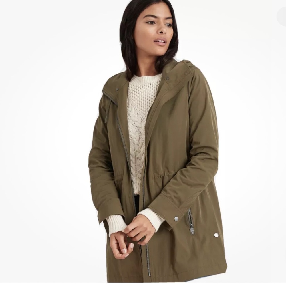 Banana Republic commuter olive green jacket adjustable waist size XlArge